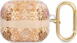 Guess Etui ochronne Paisley Strap Collection do AirPods 3 złote 1