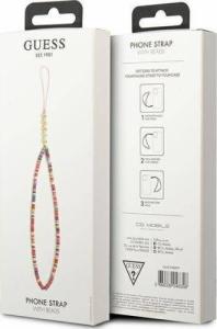 Guess Guess zawieszka GUSTGMPP Phone Strap wielokolorowy różowy/multicolor pink Heishi Beads 2