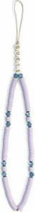 Guess Guess zawieszka GUSTPEARU Phone Strap lilak/lilac Heishi Beads 2