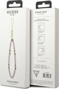 Guess Guess zawieszka GUSTPEARU Phone Strap lilak/lilac Heishi Beads 3