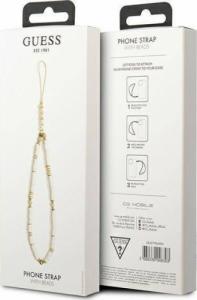 Guess Guess zawieszka GUSTPEARW Phone Strap biały/white Heishi Beads 3