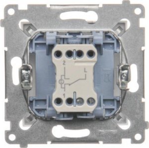 Kontakt-Simon Łącznik schodowy Kontakt-Simon Simon 54 DW6L.01/X/11 z podświetleniem LED bez piktogramu moduł 10AX 250V~ szybkozłącza biały 3