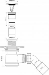 Syfon Mc Alpine SYFON BRODZIK KLIK-KLAK 50MM CZARNY MAT MOSIADZ 2