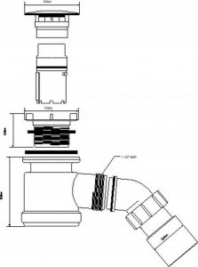 Syfon Mc Alpine SYFON BRODZIK KLIK-KLAK 50MM CZARNY MAT MOSIADZ 4