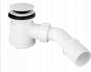 Syfon Mc Alpine SYFON BRODZIK KLIK-KLAK 50MM BIALY MOSIADZ 3