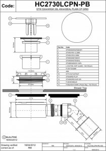 Syfon Mc Alpine SYFON BRODZIK NISKI SAMOCZYSZ 90MM CZARNY MAT NISK 2