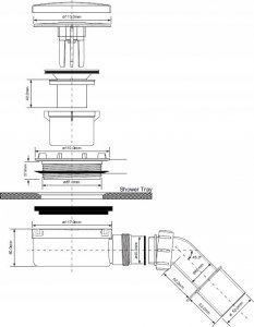 Syfon Mc Alpine SYFON BRODZIK NISKI SAMOCZYSZ 90MM CZARNY MAT NISK 6