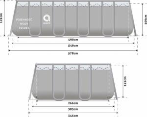 Avenli Basen ogrodowy stelażowy 549x305x122cm ZESTAW 18w1 7