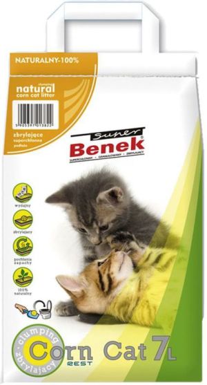 Żwirek dla kota Super Benek Corn Cat Naturalny 7 l 1