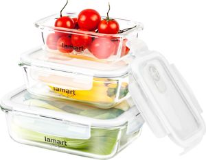 Lamart Zestaw szklanych pojemników na żywność 3 szt. (LT6011) 3