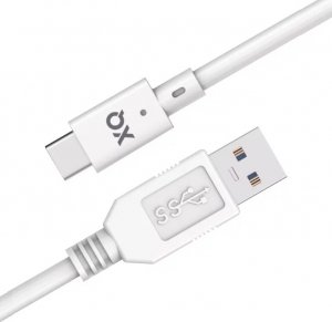 Kabel USB Xqisit USB-A - USB-C 1 m Biały (XQISIT) 1