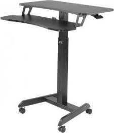 Ergo Office Mobilna stacja robocza z regulacją wysokości i podwójną platformą Ergo Office, do pracy w pozycji stojącej, czarne max. 8kg, ma 1