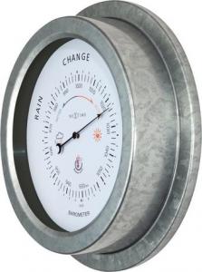 Stacja pogodowa NexTime barometr Orchid 22 cm stal szaro-biała 2