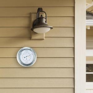 Stacja pogodowa NexTime barometr Orchid 22 cm stal szaro-biała 4