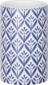 Wenko kubek łazienkowy Lorca 11 cm ceramiczny biały/niebieski 1