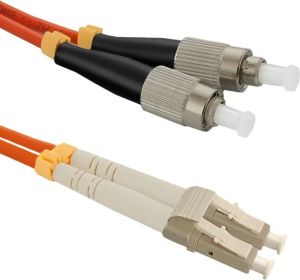 Qoltec Optic Patchcord LC/UPC - FC/UPC MM 50/125 OM2 1m (54055) 1