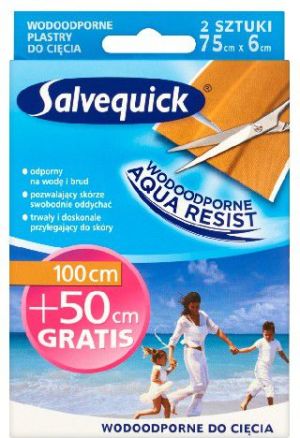 Salvequick  Salvequick Plastry Aqua Resist wodoodporne do cięcia 150cm 1