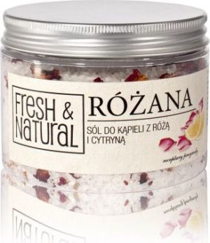 Fresh & Natural RÓŻANA sól do kąpieli z różą i cytryną, 500g 1