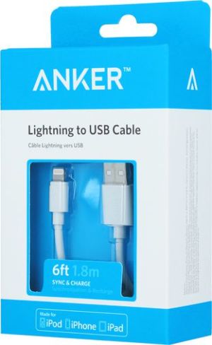 Kabel USB Anker ANKER kabel MFI iPhone 1,8m A7122 biały (BRA004318) 2