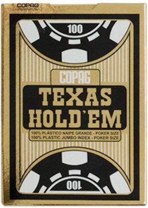 Cartamundi Texas Hold'em 100% plastic jumbo czarny (220886) 1