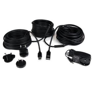 Kabel USB StarTech USB-A - USB-A 25 m Czarny (USB2AAEXT25M) 2