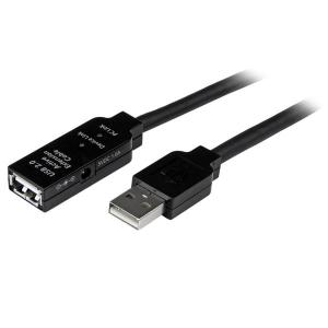 Kabel USB StarTech USB-A - USB-A 25 m Czarny (USB2AAEXT25M) 1