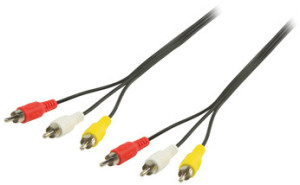 Kabel Valueline RCA (Cinch) x3 - RCA (Cinch) x3 5m czarny (VLVP24300B50) 1
