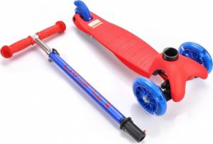 Meteor Hulajnoga trójkołowa z kółkami led Meteor Tucan niebieski/czerwony 2