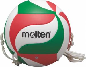 Molten Piłka siatkowa Molten z gumką biało-czerwono-zielona V5M9000 T 5 1