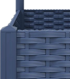 vidaXL Donica ogrodowa z kratką, ciemnoszara, 80x40x121,5 cm, PP 7