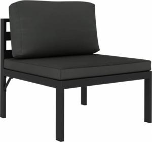 vidaXL 5-cz. zestaw mebli ogrodowych, poduszki, aluminium, antracyt 5