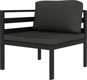 vidaXL 6-cz. zestaw mebli ogrodowych, poduszki, aluminium, antracyt 3