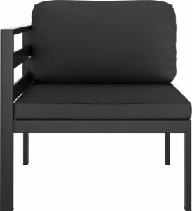 vidaXL 6-cz. zestaw mebli ogrodowych, poduszki, aluminium, antracyt 5