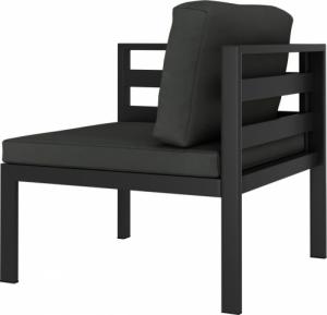 vidaXL 6-cz. zestaw mebli ogrodowych, poduszki, aluminium, antracyt 6