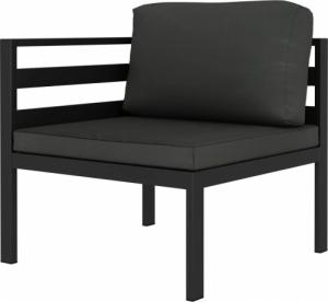 vidaXL 6-cz. zestaw mebli ogrodowych, poduszki, aluminium, antracyt 3