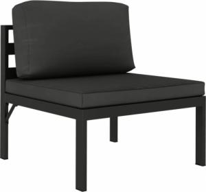 vidaXL 8-cz. zestaw mebli ogrodowych, poduszki, aluminium, antracyt 5