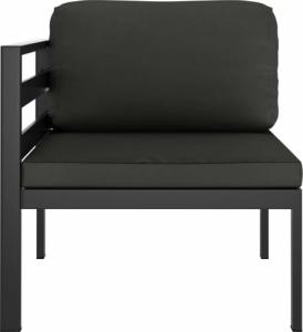 vidaXL 8-cz. zestaw mebli ogrodowych, poduszki, aluminium, antracyt 5