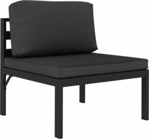 vidaXL 9-cz. zestaw mebli ogrodowych, poduszki, aluminium, antracyt 6