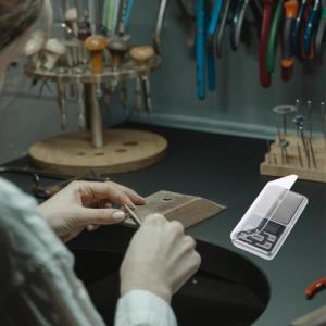 Retoo Waga jubilerska elektroniczna 200g/0,01g na baterie mała kieszonkowa 7