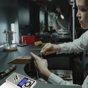 Retoo Waga jubilerska elektroniczna 200g/0,01g na baterie mała kieszonkowa 9