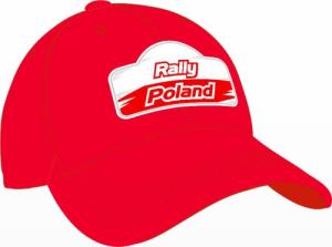Rally Poland Czapka baseballowa dziecięca Logo czerwona Rally Poland 1
