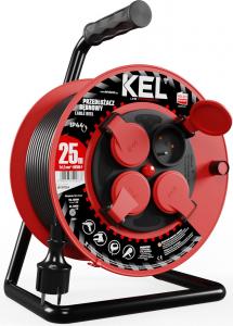 Plastrol Przedłużacz bębnowy PROFESSIONAL LINE; 4x2p+Z; IP44; 16A; H05RR-F; 3x1,5; 25m; czarny (W-97054) 5