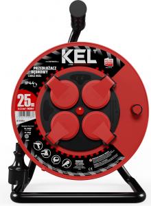 Plastrol Przedłużacz bębnowy PROFESSIONAL LINE; 4x2p+Z; IP44; 16A; H05RR-F; 3x1,5; 25m; czarny (W-97054) 9