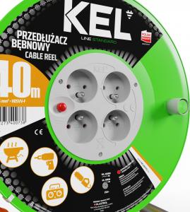 Plastrol Przedłużacz bębnowy STANDARD LINE; 4x2p+Z; IP20; 16A; H05VV-F; 3x1,5; 40m; pomarańczowy (W-97047) 10