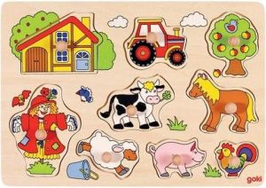 Goki Puzzle z uchwytami Farma (221592) 1