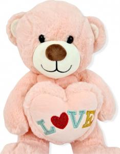 BLUBELL Miś pluszowy z sercem różowy na prezent 2