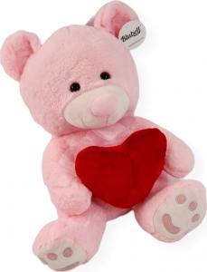 BLUBELL Miś pluszowy Różowy z sercem 50 cm 3