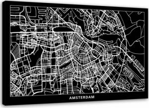 Feeby OBRAZ NA PŁÓTNIE Amsterdam Plan Miasta 100x70 1