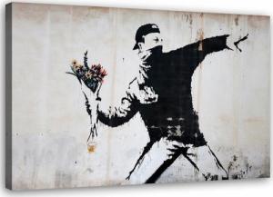 Feeby OBRAZ NA PŁÓTNIE Banksy Mural Street Art 120x80 1