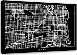 Feeby OBRAZ NA PŁÓTNIE Chicago Plan Miasta 120x80 1